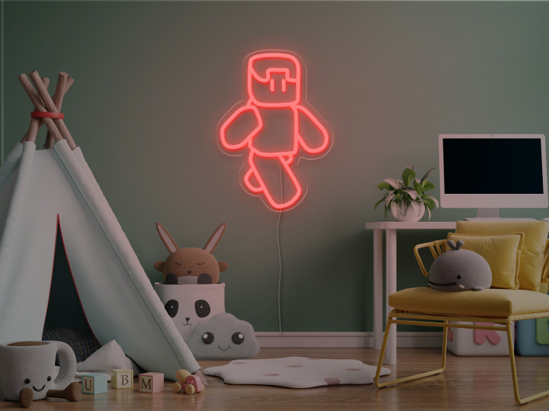 Steve Minecraft-Insegna Neon LED